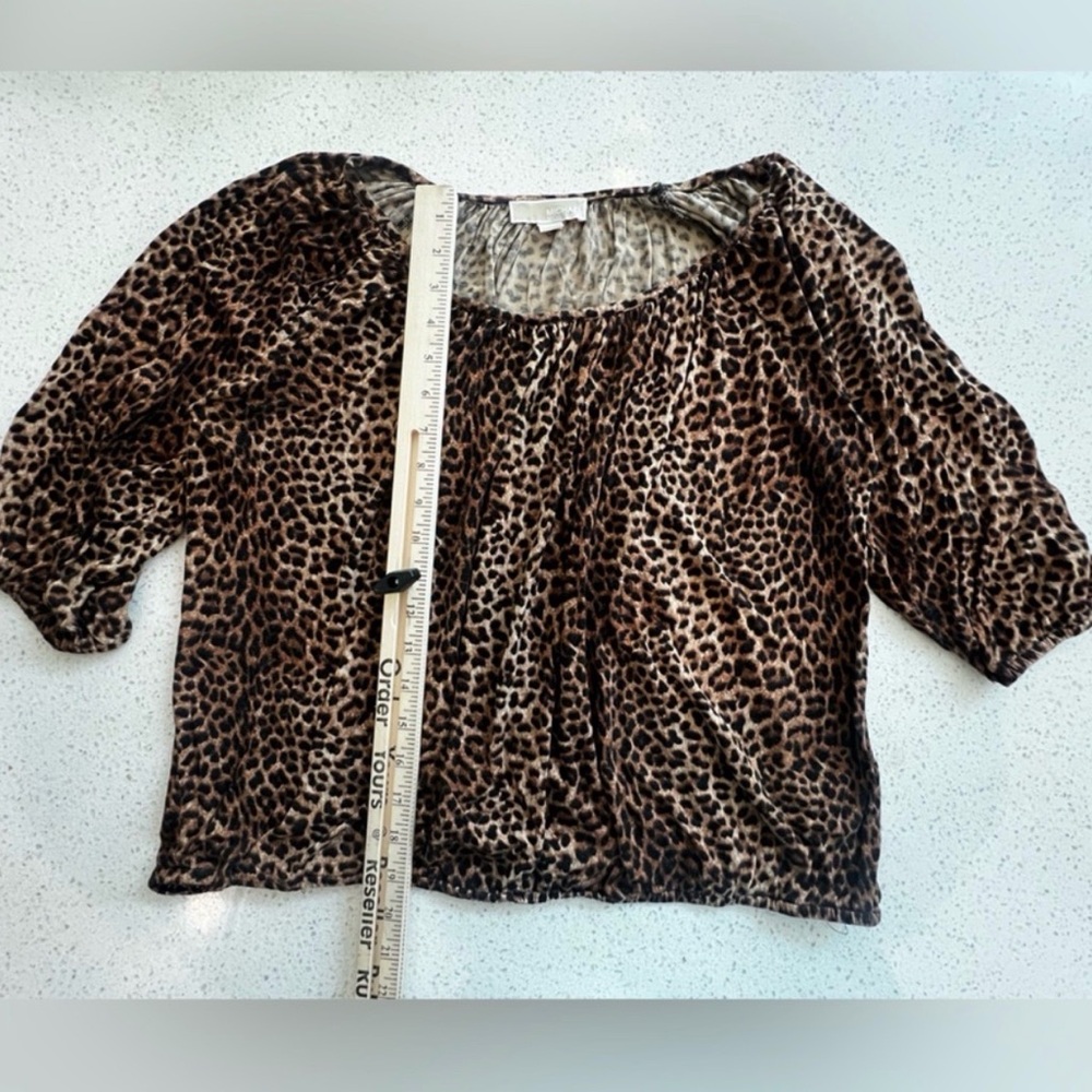 Michael Michael Kors Brown Leopard Print Blouse - Picture 3 of 5